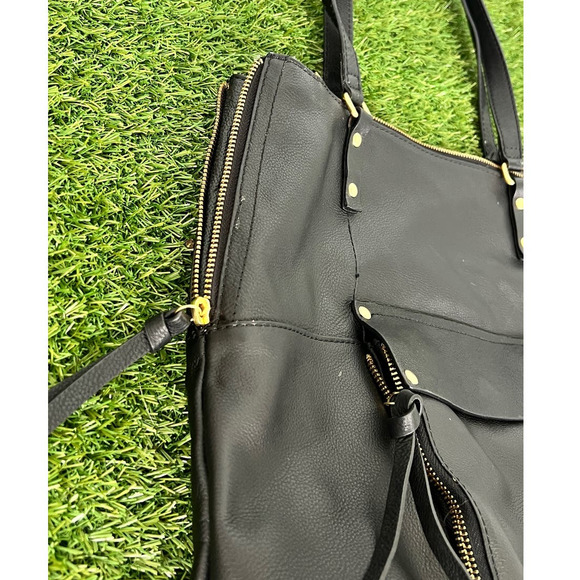 Kooba Everetti Black Leather Fringed Tote Satchel Bag - Perfect Condition - Picture 5 of 17